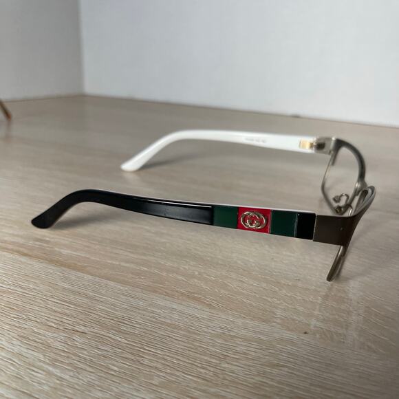 Gucci GG4214 5L3 Eyeglasses Silver Black Frames Only READ 54-16-135 - Picture 11 of 11